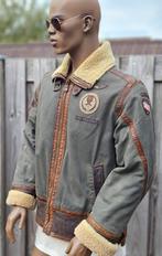 Pall Mall/ PME canvas / sheepskin vintage tussen jas (XL ), Maat 52/54 (L), Blauw, Pall Mall PME Legend, Ophalen of Verzenden