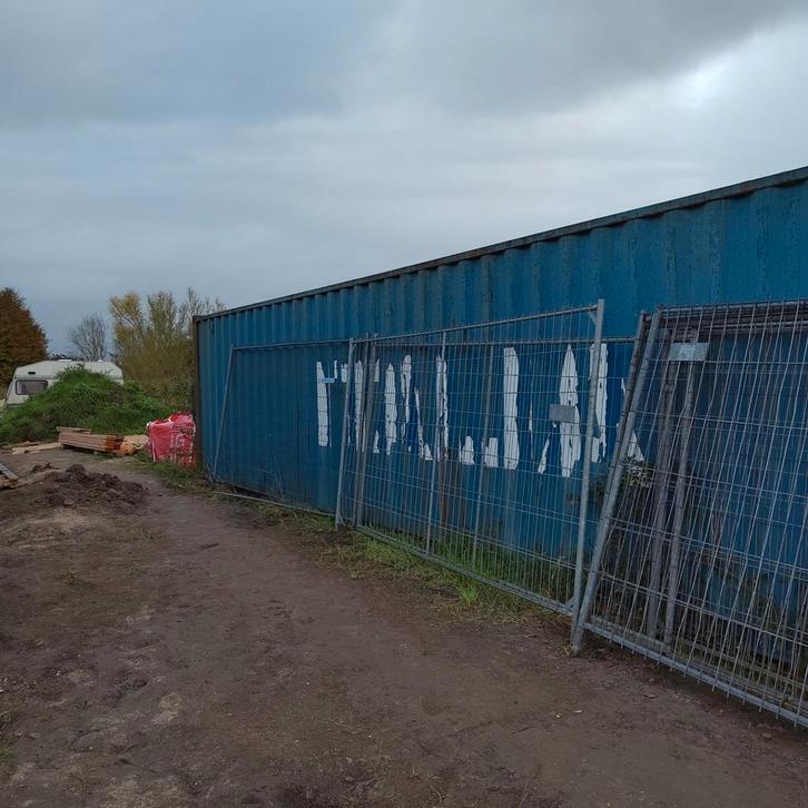 9 Bouwhekken te koop met blokken en klemmen, Tuin en Terras, Tuinschermen, Gebruikt, Ophalen of Verzenden