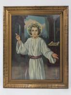 Ingelijste prent van jonge Jezus 49,5x51cm, Ophalen, Kind, Prent