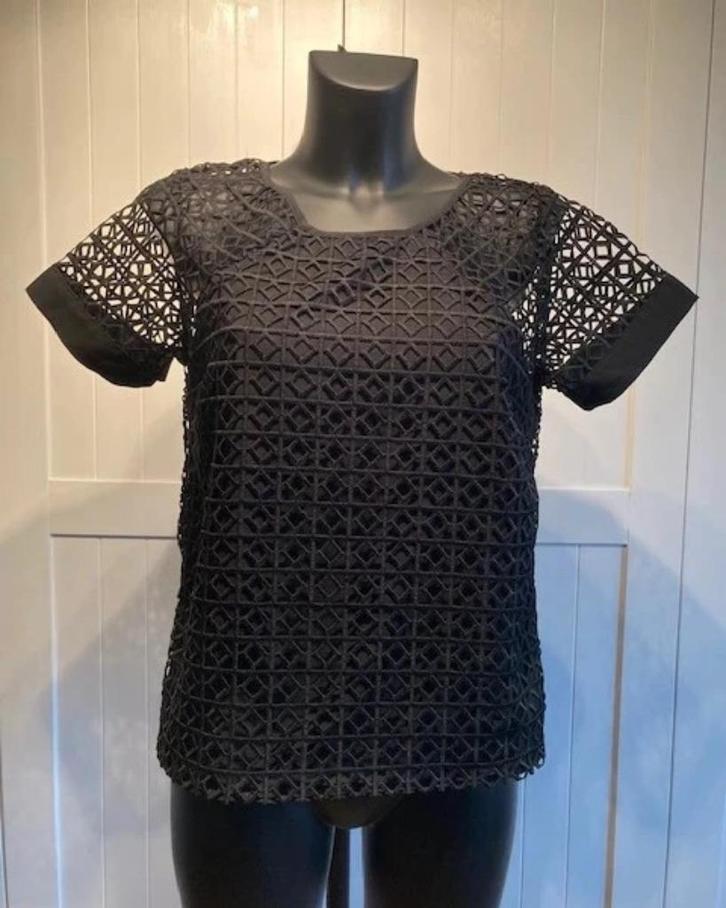 ST SuperTrash Square Latticed top zwart gehaakt L | 40, Kleding | Dames, Tops, Nieuw, Maat 42/44 (L), Zwart, Korte mouw, Verzenden