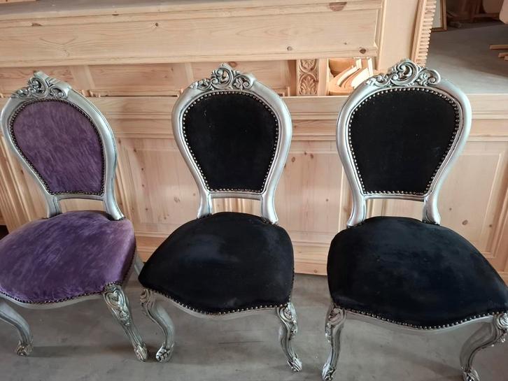 1x barok paarse eetkamer stoel +2x gratis erbij, Huis en Inrichting, Stoelen, Ophalen