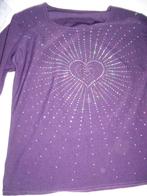 paarse top met glitter hart ( ik denk Medium ), Kleding | Dames, Tops, Maat 38/40 (M), Paars, Ophalen of Verzenden, Zo goed als nieuw