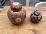 Chinese gemberpot Famille Rose en Noir., Ophalen of Verzenden