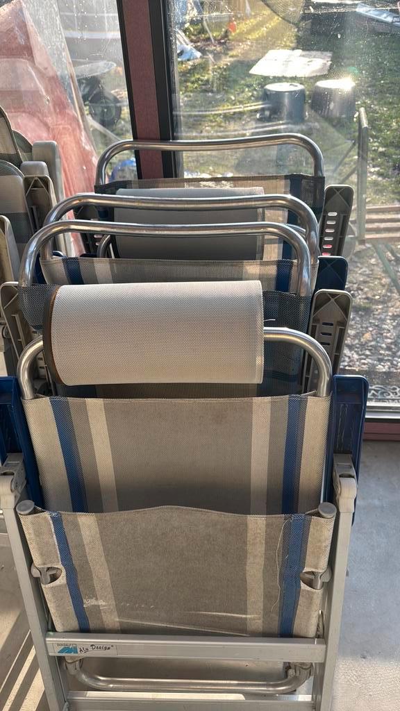 5 camping stoelen, Caravans en Kamperen, Kampeermeubelen, Gebruikt, Campingstoel, Ophalen of Verzenden