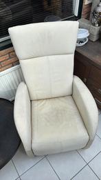 Lederen feautuil/stoel. GRATIS, Huis en Inrichting, Fauteuils, Ophalen, Zo goed als nieuw, 75 tot 100 cm