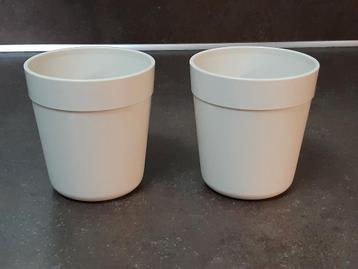 Tupperware vintage bekers wit beschikbaar voor biedingen