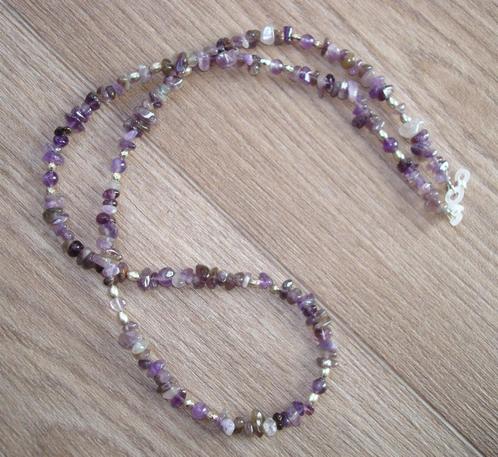 SALE: Brilketting van amethist, Sieraden, Tassen en Uiterlijk, Kettingen, Nieuw, Steen of Mineraal, Paars, Met edelsteen, Ophalen of Verzenden