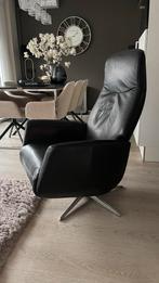 Zwarte leren relaxstoel van MONTEL – topkwaliteit – €350, Ophalen, Zo goed als nieuw, 75 tot 100 cm, Leer