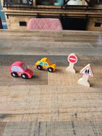 Houten Auto's en Verkeersborden Set, Ophalen of Verzenden, Zo goed als nieuw, Rij- of Hobbelspeelgoed