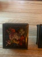 Mooie antieke handgeschilderde russische lakdoos, Antiek en Kunst, Ophalen of Verzenden