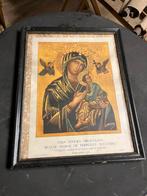 Oude Prent van de Maagd Maria en Jezus, Ophalen of Verzenden