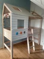 Halfhoogslaper met dakje van Lifetime (white wash), Ophalen, Gebruikt, Halfhoogslaper