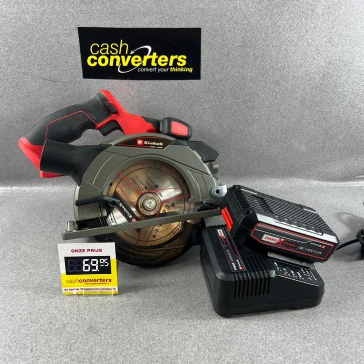 Einhell TE/CS 18-150  | cirkelzaag | accu en lader | 394029, Doe-het-zelf en Verbouw, Gereedschap | Zaagmachines, Zo goed als nieuw