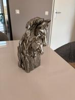 Zilverkleurig Paarden Beeld - 24cm Hoogte, Antiek en Kunst, Kunst | Beelden en Houtsnijwerken, Ophalen