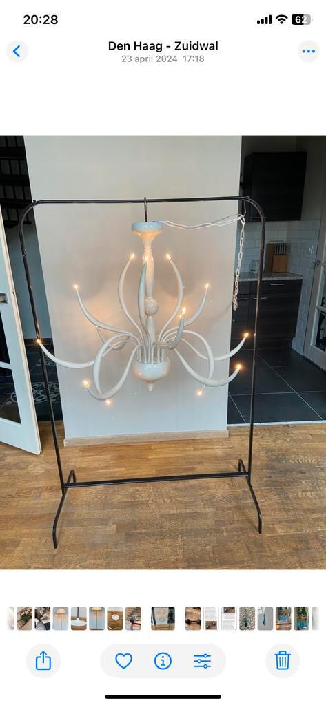 Metalen Kroonluchter - 100cm breed, Huis en Inrichting, Lampen | Kroonluchters, Gebruikt, Metaal, Ophalen of Verzenden