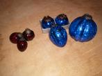 Vintage Craquele Kerstballen, Ophalen of Verzenden, Gebruikt