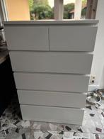 Malm kast ikea wit 6 lades, Ophalen, 5 laden of meer, 100 tot 150 cm, 50 tot 100 cm