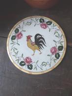 Oude tegel met Haan en rozen, Ophalen of Verzenden