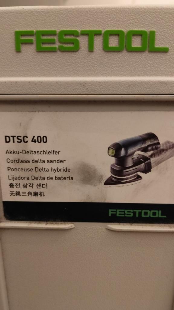 Festool DTSC 400 Accu Schuurmachine, Doe-het-zelf en Verbouw, Gereedschap | Schuurmachines, Zo goed als nieuw, Vlakschuurmachine