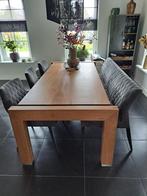 eet tafel stoelen, Huis en Inrichting, Tafels | Eettafels, Overige vormen, 200 cm of meer, 100 tot 150 cm, Gebruikt