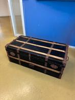 Antieke reiskoffer, Ophalen, Gebruikt, 50 tot 100 cm, Eikenhout