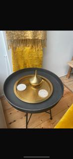 Bijzettafel, Huis en Inrichting, Minder dan 55 cm, Metaal of Aluminium, Rond, Zo goed als nieuw