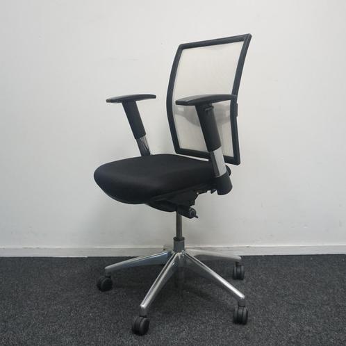 Bureaustoel | Rhea NEN 1335 Zwart / Wit | Netweave, Huis en Inrichting, Bureaustoelen, Gebruikt, Bureaustoel, Zwart, Ergonomisch