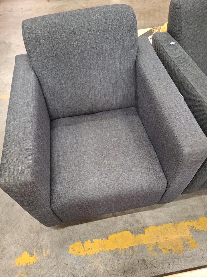 Fauteuil, grijs stof WD-028 nr 246, Huis en Inrichting, Overige Huis en Inrichting, Ophalen
