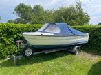 Quicksilver 500 Fish met PEGA kanteltrailler 15pk 4takt, Watersport en Boten, Vis- en Consoleboten, Ophalen, 10 tot 30 pk, Gebruikt