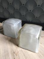 2 x vintage IKEA Iviken lamp ice cube ijsblokje, Gebruikt, Ophalen of Verzenden, Glas, Minder dan 50 cm