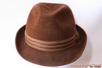 Vintage Gleufhoed Tonak bruin 56 gratis verzenden Nederland, Kleding | Heren, Hoeden en Petten, Hoed, Tonak, Ophalen of Verzenden
