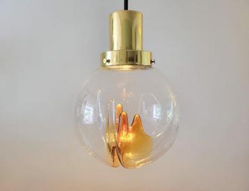 Grote vintage hanglamp in Murano glas van Kaiser Leuchten beschikbaar voor biedingen