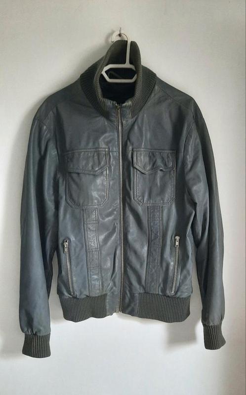 Goosecraft leren herenjack grijs L, Motoren, Kleding | Motorkleding, Jas | leer, Heren, Tweedehands, Ophalen of Verzenden