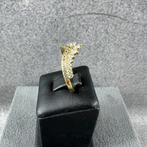 Gouden Ring | 9k | 2,5g |  V-vorm Zirkonia | mt 17 | 392849, Sieraden, Tassen en Uiterlijk, Ringen, Gebruikt, Ophalen of Verzenden