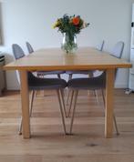 Eettafel uitschuifbaar hout, Ophalen, Gebruikt, 100 tot 150 cm, 50 tot 100 cm
