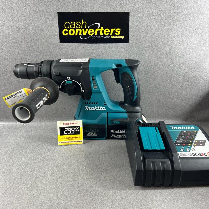 Makita DHR243 Accu boormachine | +lader en accu | 389050, Doe-het-zelf en Verbouw, Gereedschap | Boormachines, Gebruikt, Boormachine