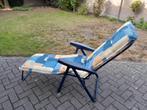 ligstoel met kussen , in goede staat , inklapbaar , verstelb, Tuin en Terras, Tuinstoelen, Ophalen, Zo goed als nieuw, Overige materialen