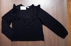 NIEUW!! Mooi zwart shirt met roezels van de H&M maat 146-152, Meisje, H&M, Nieuw, Ophalen of Verzenden