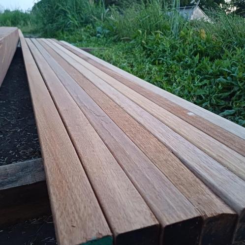 Hardhouten balken, Tuin en Terras, Palen, Balken en Planken, Zo goed als nieuw, Balken, 250 cm of meer, Hardhout, Ophalen