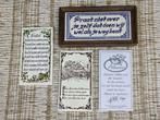 2256 set vintage tegeltjes met spreuken en gedichten swiet, Ophalen of Verzenden
