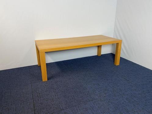 2 x vergadertafel, hout, eiken look, 220 x 90 x 75 cm., Huis en Inrichting, Bureaus, Gebruikt, Bureau, Ophalen