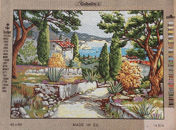 Cado voorbedrukt borduurstramien landschap  824, Hobby en Vrije tijd, Borduren en Borduurmachines, Nieuw, Onderdeel of Toebehoren