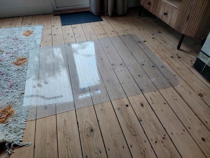 Stoelmat Rillstab polycarbonaat 90x120 cm voorvloerbedekking, Huis en Inrichting, Stoffering | Vloerbedekking, Zo goed als nieuw