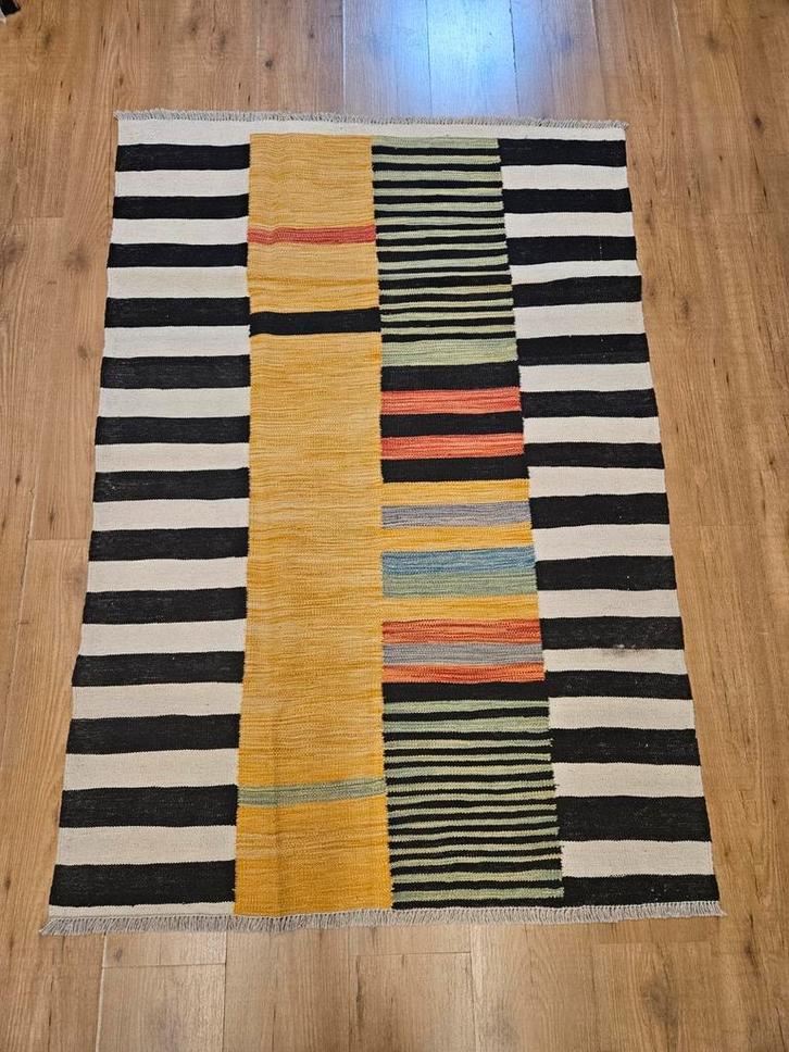 Handgeweven oosterse wollen kelim 157x108, Huis en Inrichting, Stoffering | Tapijten en Kleden, Nieuw, 100 tot 150 cm, 150 tot 200 cm