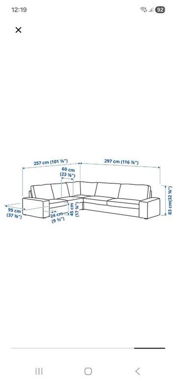 KIVIK 5-zits HILLARED antraciet - afbeelding 2