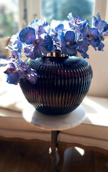 Prachtige grote glazen vaas voor bloemen, eyecatcher! beschikbaar voor biedingen