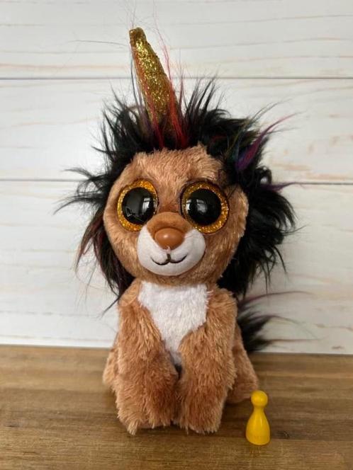 TY Beanie Boo Ramsey leeuw 16cm, per stuk te koop, Kinderen en Baby's, Speelgoed | Knuffels en Pluche, Zo goed als nieuw, Poes