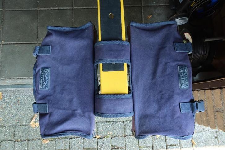 Fastrider canvas fietstassen blauw, Fietsen en Brommers, Fietsaccessoires | Fietstassen, Zo goed als nieuw, Ophalen of Verzenden