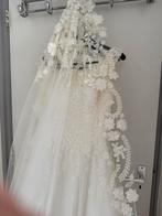 Prachtige witte trouwjurk met details, Ophalen of Verzenden, Zo goed als nieuw, Wit, Trouwjurk