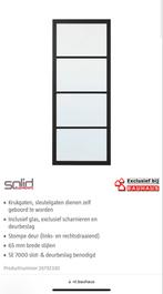 Stompe Deur zwart met Glas- nieuw 83 cm x 211,5 cm, Ophalen, 80 tot 100 cm, Binnendeur, Nieuw